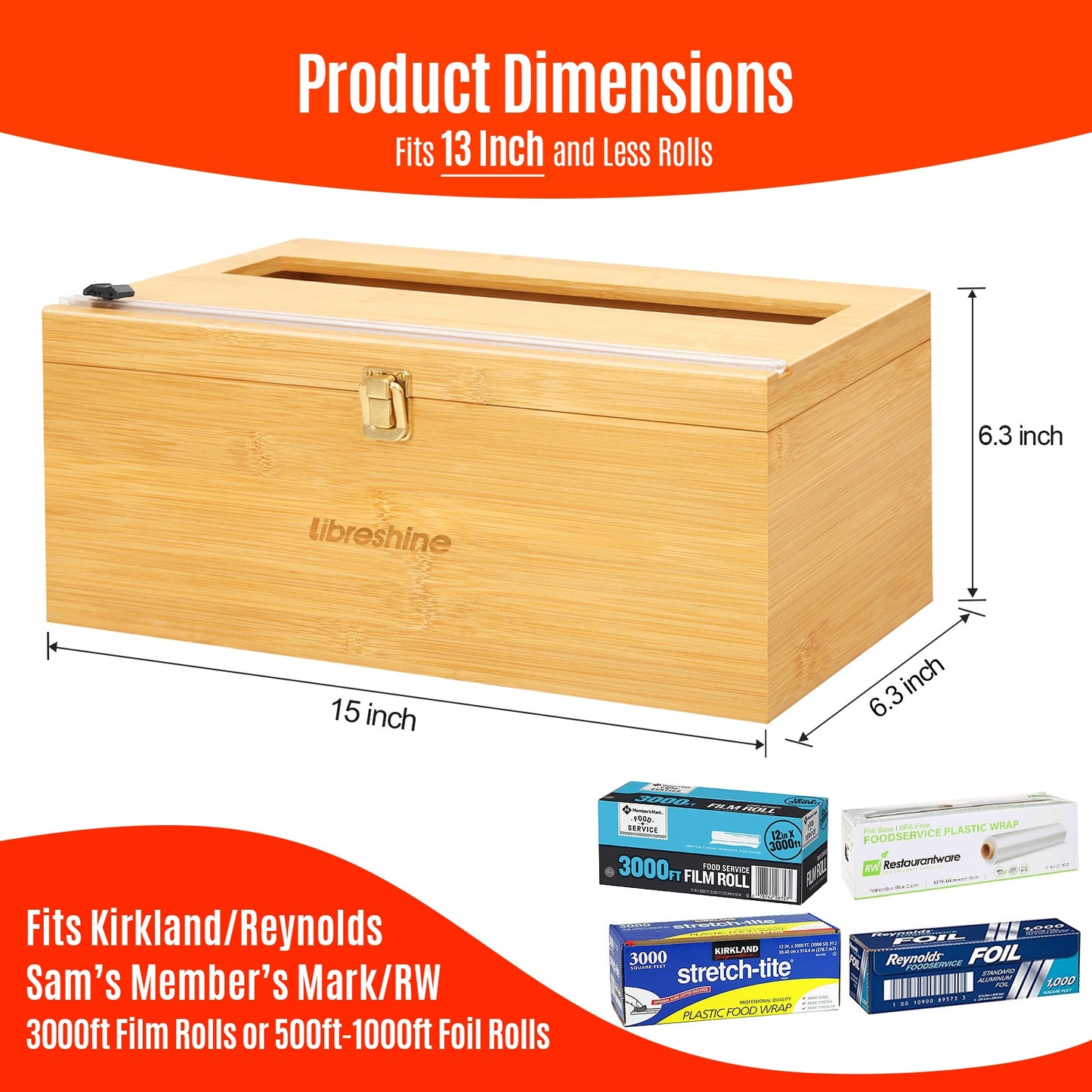 12 Inch Extra Large Foil and Plastic Wrap Organizer